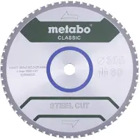 Metabo STEEL CUT CLASSIC 628668000 Cirkelsågblad 305 x 25.4 x 2.2 mm Antal tänder (per tum): 60 1 st