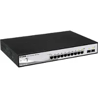 D-Link DGS-1210-10P/E DGS-1210-10P/E Nätverks-switch 8 + 2 Port 20 GBit/s PoE-funktion