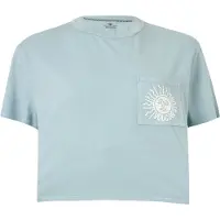 Volcom - T-shirts dam - Pocket Dial Tee Cali Blue för UnisexBomull - Storlek L - Blå