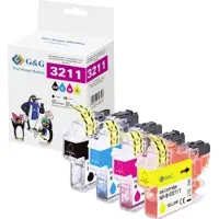 G&G Bläck Kompatibel Svart, Cyan, Magenta, Gul NP-B-03211BKCMY-B GP-B3211BKCMY-4P