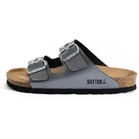 Bayton Pantolette 'JANNY' grå / svart