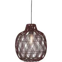 Good&Mojo Hänglampa Mendoza, dimbar, Röd, Vardagsrum / matsal, Bambu, Design, Pendellampa