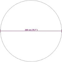 vidaXL Områdesmattor Rund LUGO Kräm Ø 200 CM Polyester