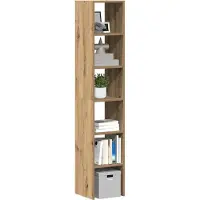 vidaXL Bokhyllor 2 st stapelbara artisan ek 30x30x80cm konstruerat trä
