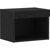 vidaXL TV-bänkset med led Svart Ek 40 x 30 x 30 cm Konstruerat trä