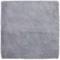 vidaXL Ryamatta med lång lugg NAVARRA ljusgrå 120x120 cm polyester