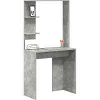 vidaXL Skrivbord Betonggrå 78,5 x 37 x 154,5 cm Konstruerat trä