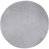 vidaXL Fuskfäll matta TAFALLA Grå Ø 120 cm Polyester