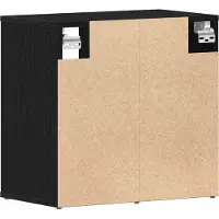 vidaXL Skoskåp 2 pcs Svart Ek 52 x 30 x 50,5 cm Konstruerat trä