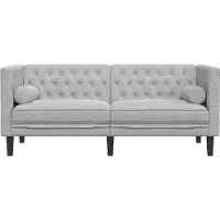 vidaXL Soffa Ljusgrå 174 x 74,5 x 70,5 cm Sammet