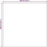 vidaXL Områdesmattor Fyrkantig SIROLO Kräm 200 x 200 cm Polyester