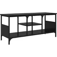 vidaXL TV-skåp Svart Ek 100 x 35 x 45 cm Konstruerat trä och järn