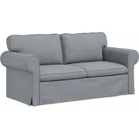 vidaXL Soffset 2 pcs Ljusgrå 175 x 82 x 80 cm tyg