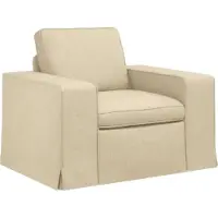 vidaXL Soffa Kräm 103 x 80 x 82 cm tyg