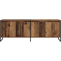 vidaXL TV-skåp Gammalt trä 140 x 36 x 49,5 cm Konstruerat trä