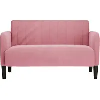 vidaXL Loveseat soffa rosa 109 cm sammet