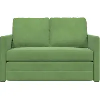 vidaXL Soffa-säng med ljusgrön kudde 122 x 70 x 60 cm Sammet