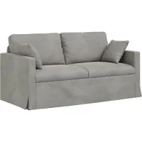 vidaXL Soffa Ljusgrå 158 x 78 x 80 cm Sammet