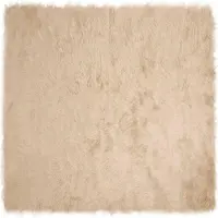 vidaXL Fuskfäll matta TAFALLA Beige 160 x 160 cm Polyester
