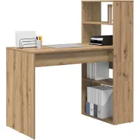 vidaXL Skrivbord Artisan Ek 113 x 54 x 120 cm Konstruerat trä