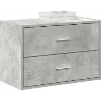 vidaXL Skåp med 2 lådor betonggrå 60x31x40 cm konstruerat trä