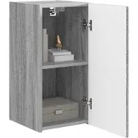 vidaXL TV Vägghylla 2 pcs Grå Sonoma 30 x 31 x 60 cm Konstruerat trä