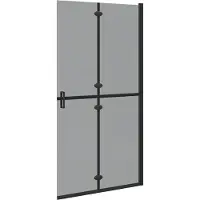 vidaXL Walk-In duschvägg Svart 100 x 6,5 x 190 cm