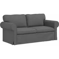 vidaXL Soffset 2 pcs Mörkgrå 175 x 82 x 80 cm tyg