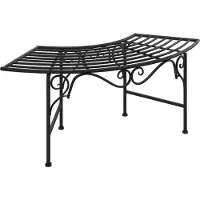 vidaXL Trädbänk 113 cm svart stål