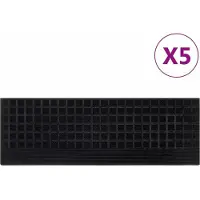 vidaXL Trappstegsmattor 5 st 25x75 cm gummi