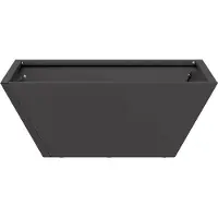 vidaXL Trädgårdsplanterare Svart 40 x 40 x 15 cm Kallvalsat stål
