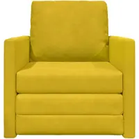 vidaXL Mörkgul 2-i-1 Soffbädd 74x77x81 cm Sammet