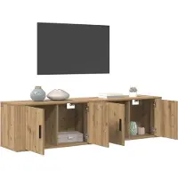 vidaXL Väggmonterad TV-byrå Set 2 pcs Artisan Ek 80 x 34,5 x 40 cm