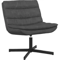 vidaXL Skrivstol Svart 63 x 75 x 76 cm Antik PU