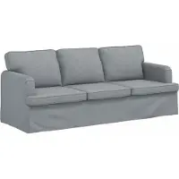 vidaXL Soffset 2 pcs Ljusgrå 144 x 80 x 85 cm tyg