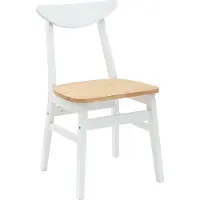 vidaXL Matstolar 2 pcs Vit 42 x 47,5 x 81 cm Massiv Gummiträ