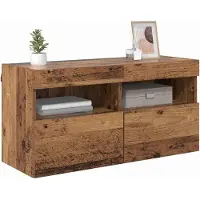 vidaXL TV Vägghylla Gammalt trä 80 x 30 x 40 cm Konstruerat trä
