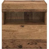 vidaXL TV Vägghylla Gammalt trä 40 x 30 x 40 cm Konstruerat trä