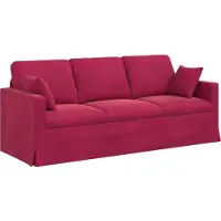 vidaXL Soffa Vinröd 198 x 78 x 80 cm Sammet