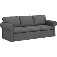 vidaXL Soffa Mörkgrå 215 x 82 x 80 cm tyg