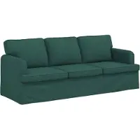vidaXL Soffa Mörkgrön 201 x 80 x 85 cm tyg