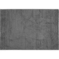 vidaXL Områdesmattor PALMERAS Antracit 340 x 240 cm Polyester