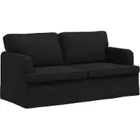 vidaXL Soffa Svart 142 x 80 x 85 cm tyg