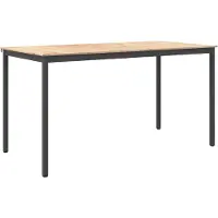 vidaXL Barbord Naturfärg 200 x 100 x 105 cm Massiv furu