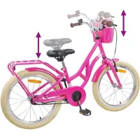vidaXL Barncykel 20 Tum för 6-11 år gamla Mörkrosa