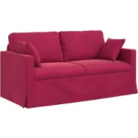 vidaXL Soffa Vinröd 158 x 78 x 80 cm Sammet