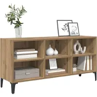 vidaXL TV-bänkset Väggmonterad Brun 103,5 x 30 x 50 cm Konstruerat trä