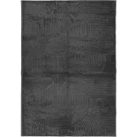 vidaXL Matta IZA kort lugg skandinavisk look antracit 120x170 cm