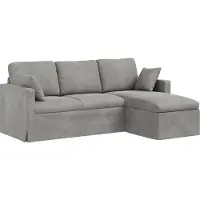 vidaXL Soffa Ljusgrå 198 x 134 x 80 cm Sammet