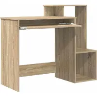 vidaXL Skrivbord med låda Sonoma-ek 106 x 41 x 88.5 cm Konstruerat trä
